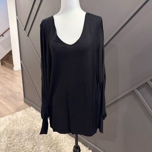 Addition Elle Elegant Black Long Sleeve Top